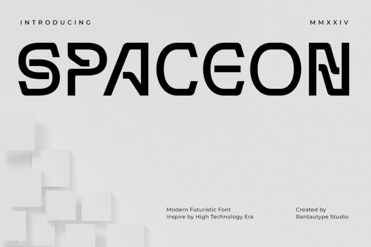 Spaceon Futuristic Logo Font Font Download