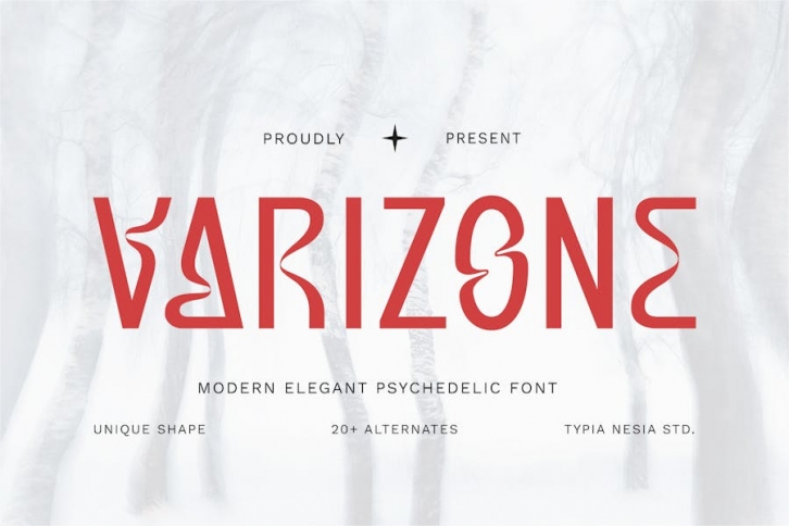 Varizone - Modern Elegant Psychedelic Font Font Download