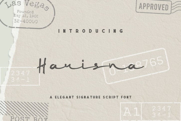 Harisna a Elegant Signature Script Font Font Download