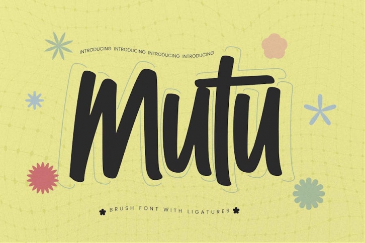 Mutu - Brush Font With Ligatures Font Download