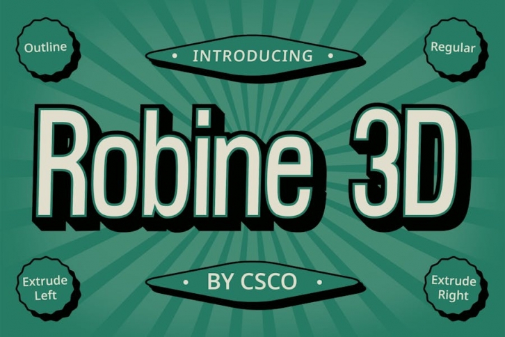Robine 3D Font Download