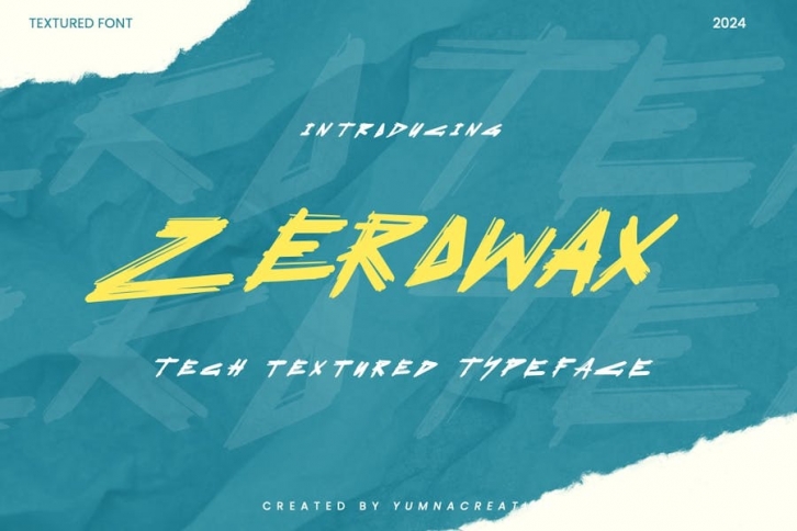 Zerowax - Tech Textured Font Font Download