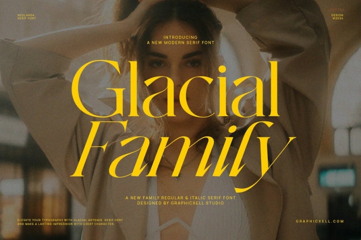 Glacial Family Elegant Serif Font Text Font Download