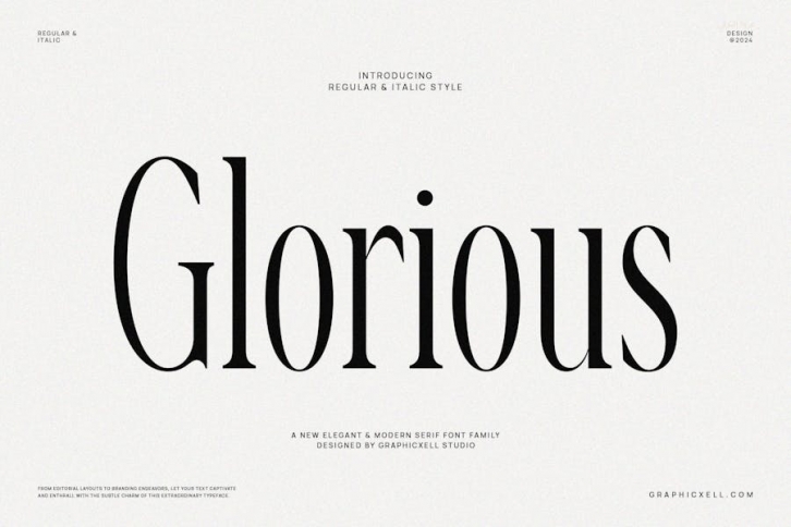 Glorious Family Elegant Serif Font Text Font Download