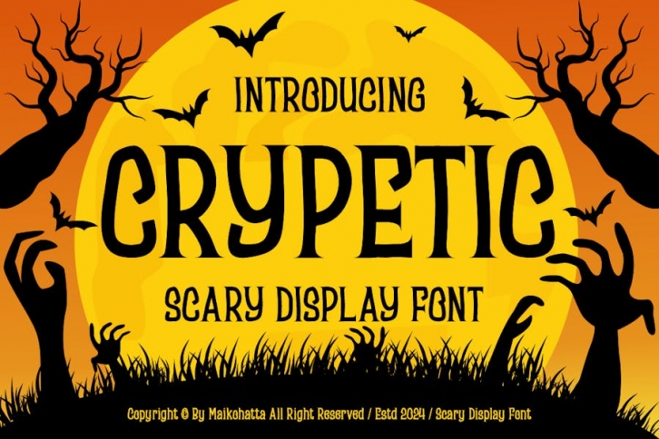 Crypetic - Scary Display Font Font Download