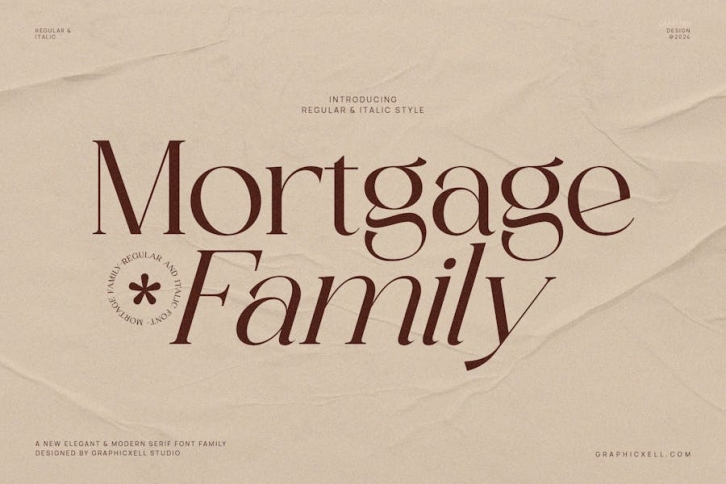 Mortgage Family Elegant Serif Font Text Font Download
