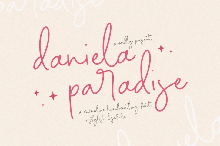 Daniela Paradise - Monoline Handwriting Font TT Font Download