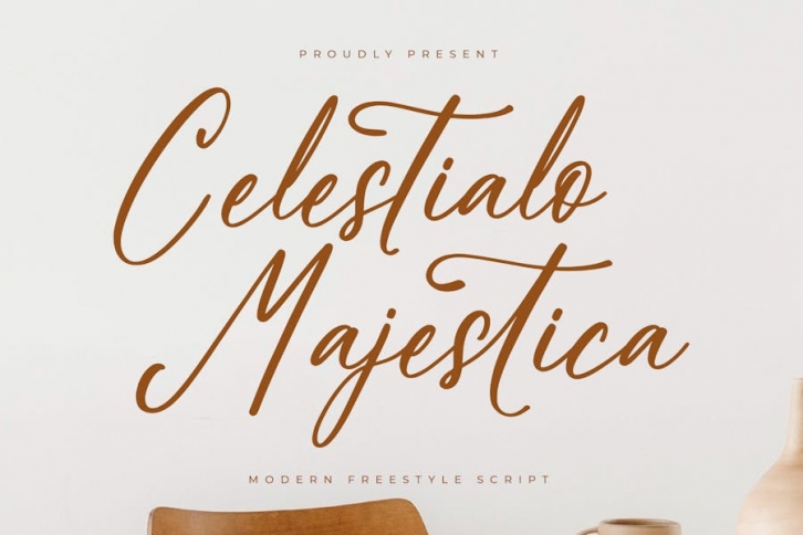 Celestialo Majestica Modern Freestyle Script Font Download