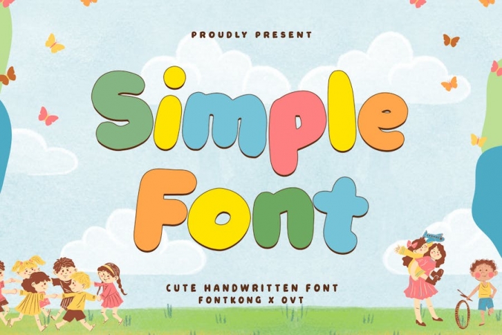 Simple Font - Cute Handwritten Font Font Download