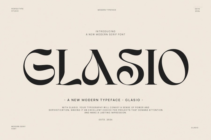 Glasio Serif Font Typeface Font Download
