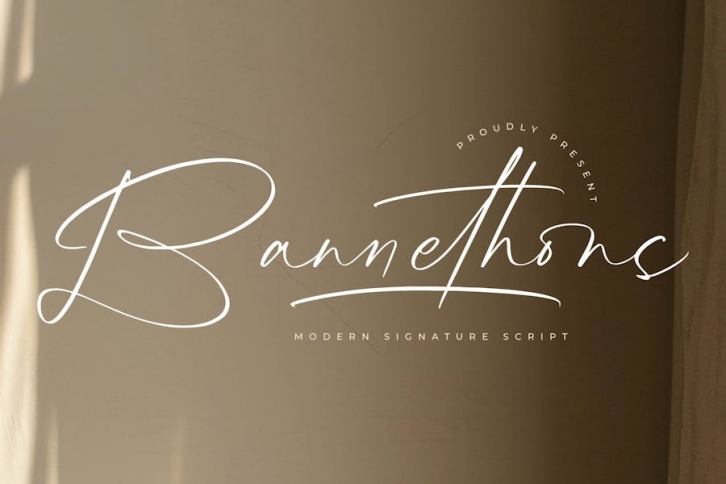 Bannethons Modern Signature Script Font Download