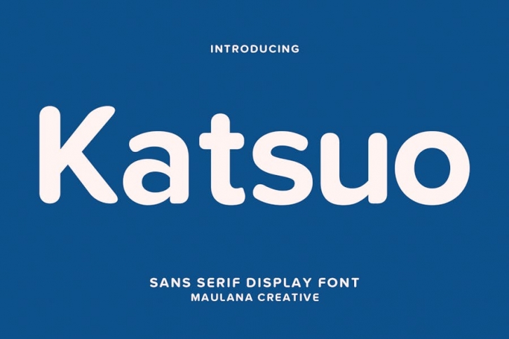 Katsuo Sans Display Font Font Download