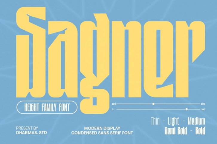 Sagner - Condensed Modern Logo Font Font Download