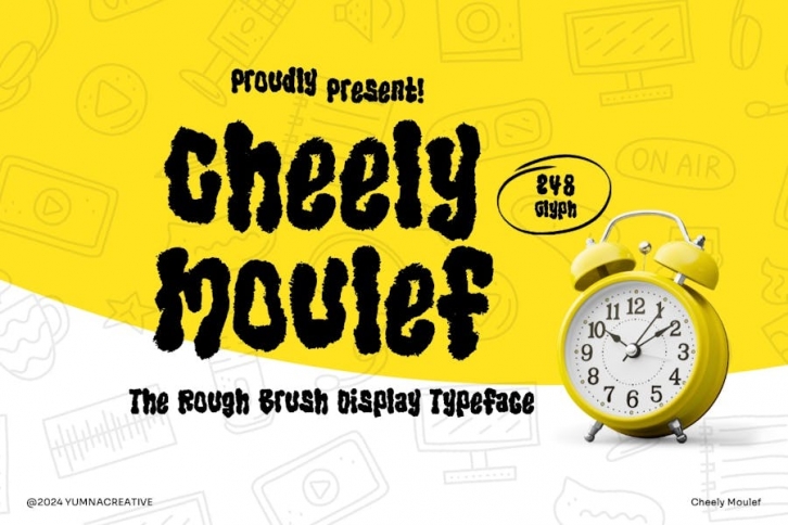 Cheely Moulef - Rough Brush Font Font Download