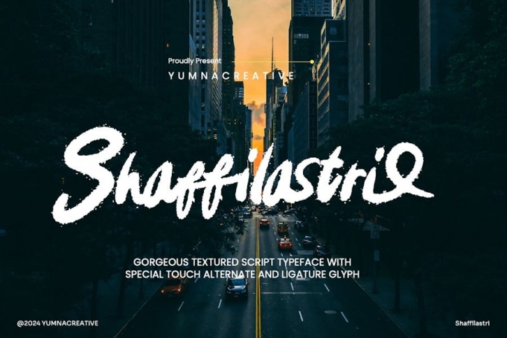 Shaffilastri - Textured Script Font Font Download
