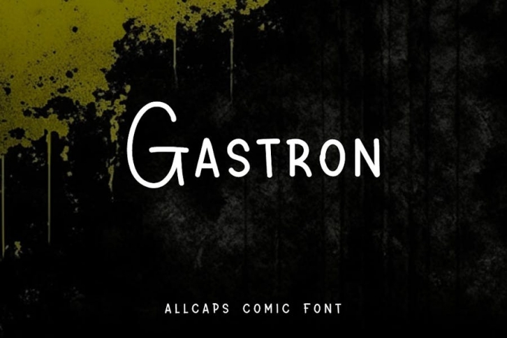Gastron - Allcaps Comic Font Font Download