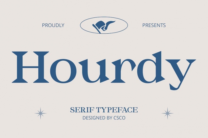 Hourdy – Serif Typeface Font Download