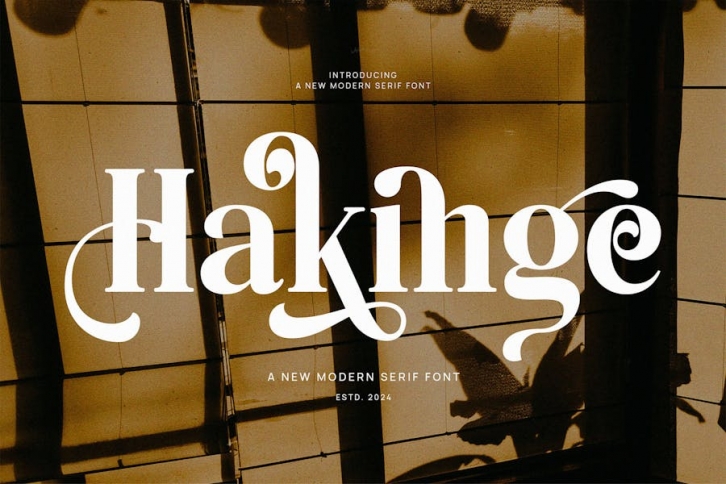 Hakinge - Elegant Serif Font Font Download