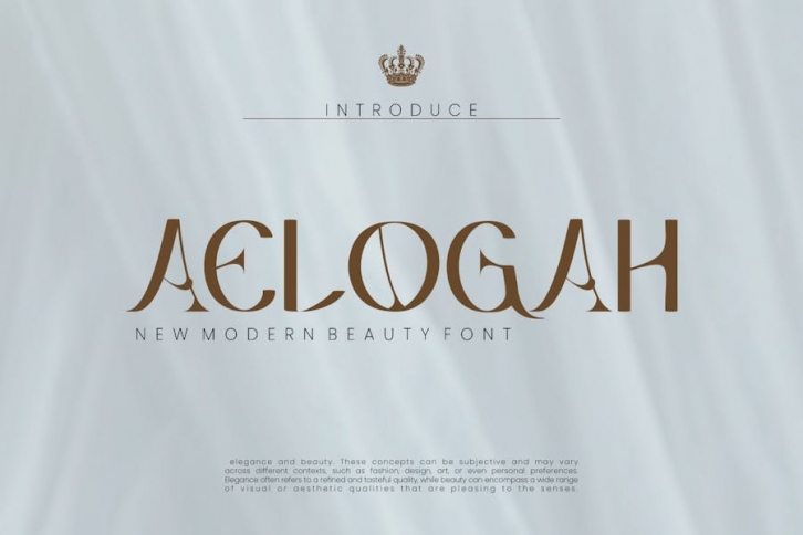 Aelogah - Modern Beauty Font Font Download