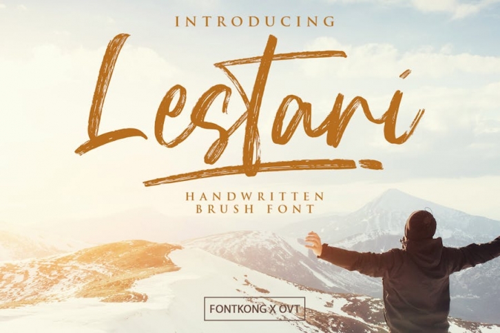 Lestari - Handwritten Brush Font Font Download