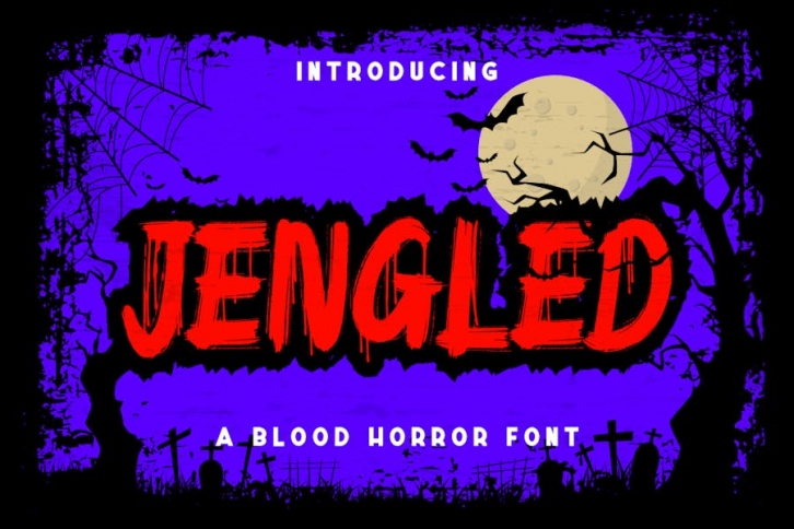 Jengled a Blood Horror Font Font Download