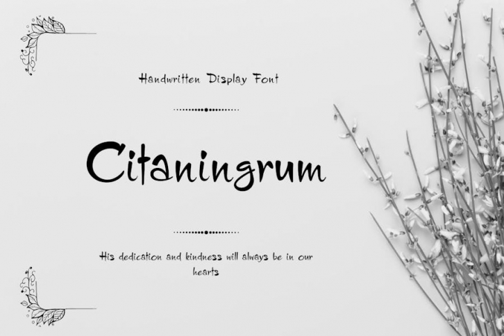 Citraningrum Handwritten Font Font Download