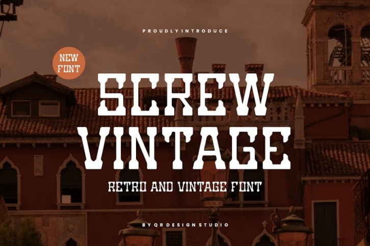 Screw Vintage -  Slab Serif & Western Font Font Download