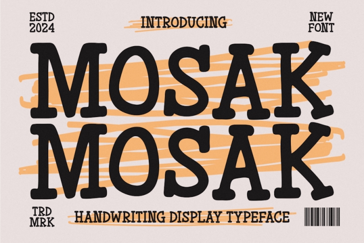 Mosak - Handwriting Display Typeface Font Download