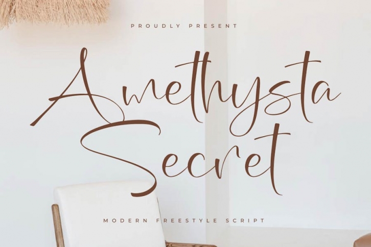 Amethysta Secret Modern Freestyle Script Font Download
