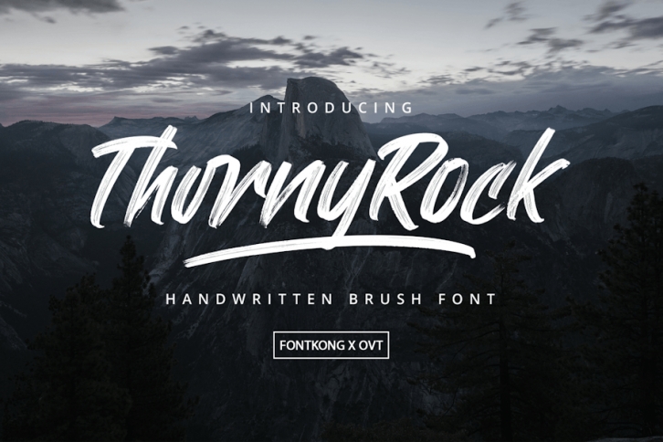 Thorny Rock - Handwritten Brush Font Font Download