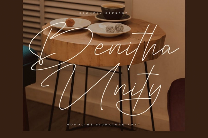 Benitha Unity  Monoline Signature Script Font Download
