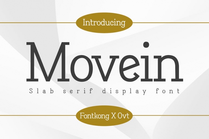 Movein - Slab Serif Display Font Font Download