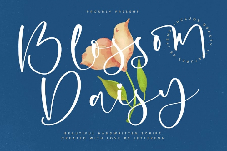 Blossom Daisy Handwritten Script Font Download
