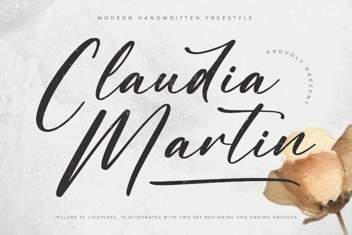 Claudia Martin Modern Handwritten Freestyle Font Download