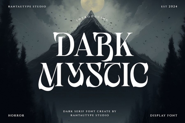 Dark Mystic Dark Serif Font Font Download