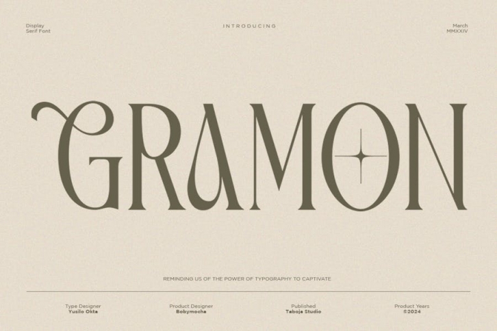 Gramon - Elegant Condensed Display Serif Font Font Download