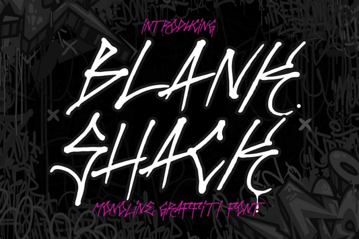 Black Shack - Monoline Graffiti Font Font Download