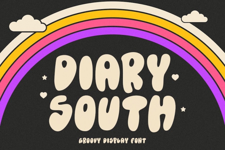 Diary South - Groovy Display Font Font Download