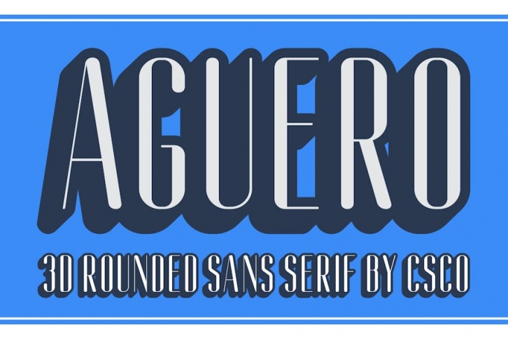 Aguero Sans Rounded 3D Font Download