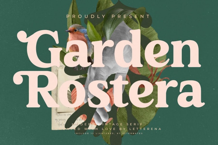 Garden Rostera Modern Vintage Serif Font Download