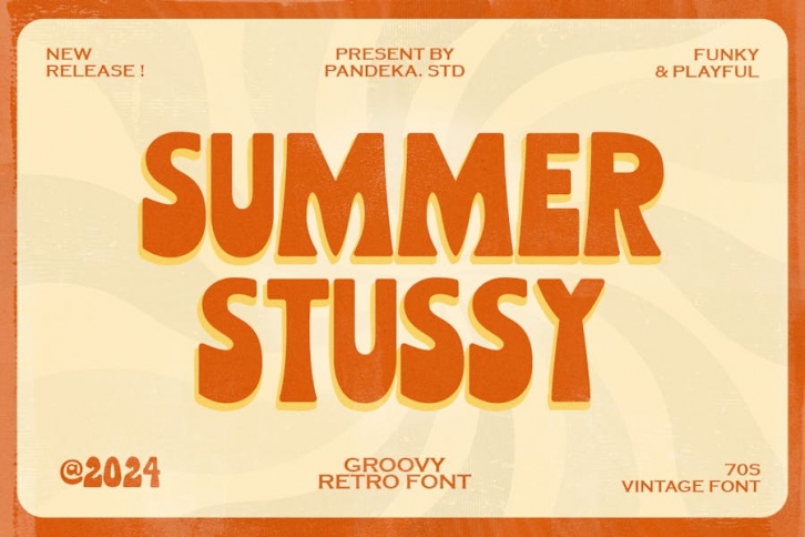 Summer Stussy - Vintage Groovy Retro Font Download