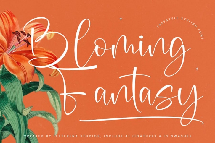 Bloming Fantasy Freestyle Stylish Font Font Download