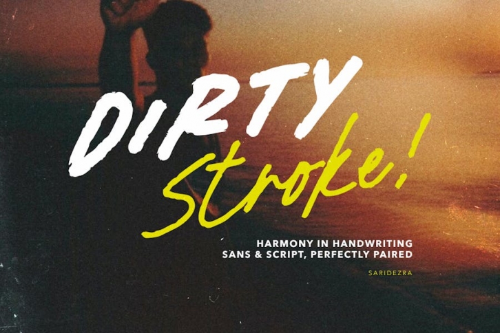 Dirty Stroke - Handwritten Font Duo Font Download