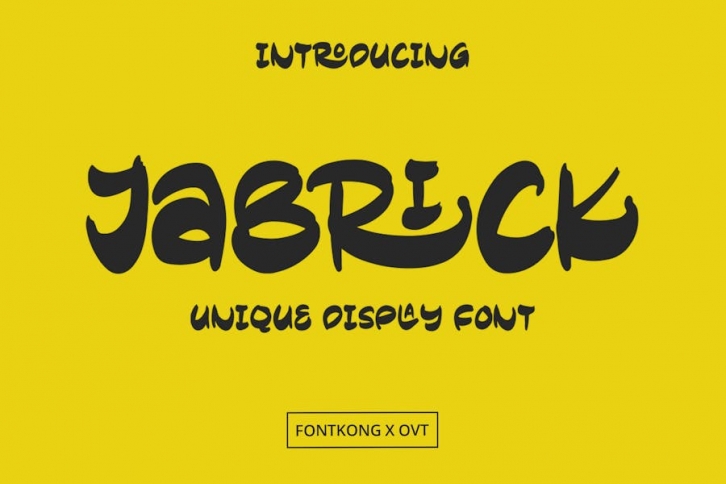 Jabrick - Unique Display Font Font Download