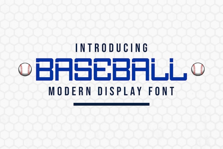 Baseball - Modern Display Font Font Download