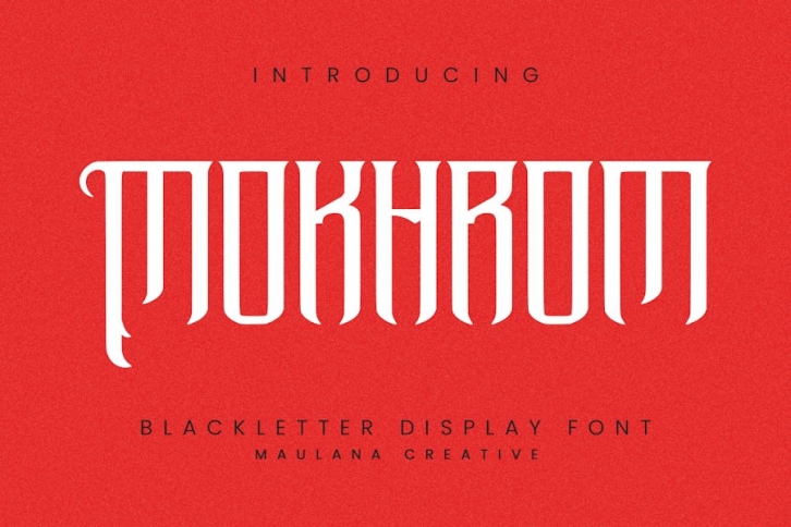 Mokhrom Blackletter Horror Display Font Font Download