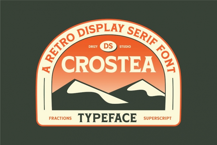 Crostea – Retro Display Serif Font Font Download