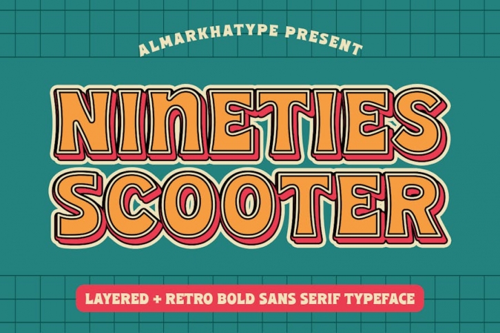 90’s Scooter - Retro Display Font Font Download