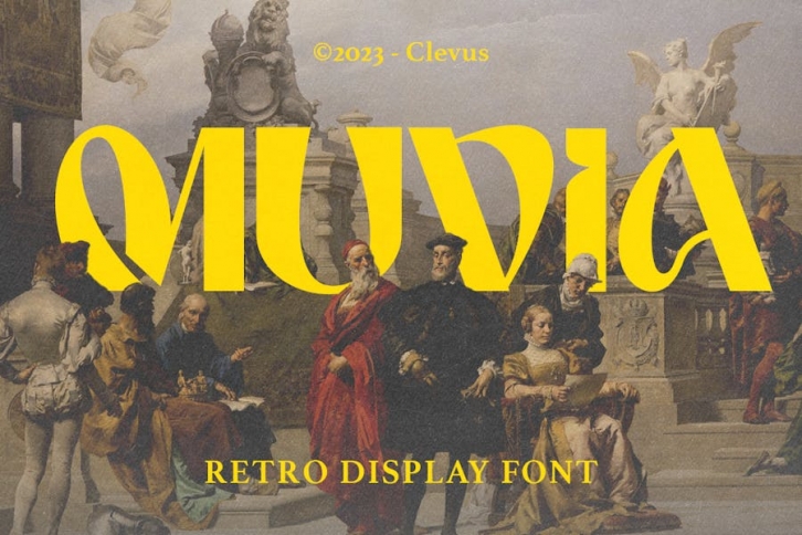 Muvia | Retro Display Font Download