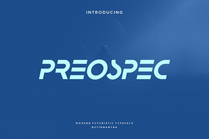 Preospec - Modern Futuristic Font Font Download